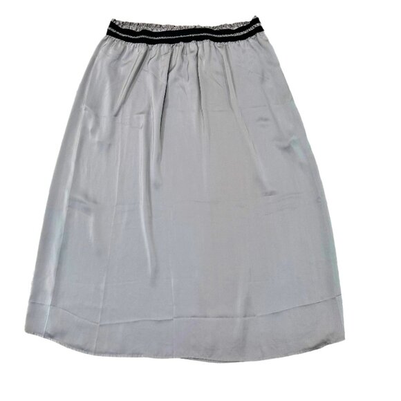 Jessica London MIDI Skirt Plus Size 24 Taupe Elastic Waist Flowy Lightweight - Picture 1 of 9